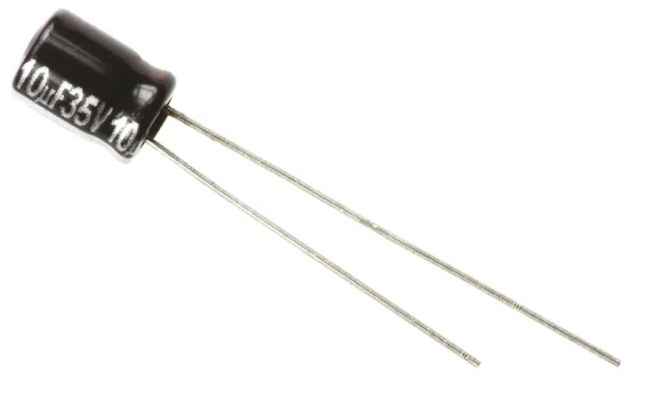 Panasonic 10μF Aluminium Electrolytic Aluminium Electrolytic Capacitor 35V dc, Radial, Through Hole - EEAGA1V100H