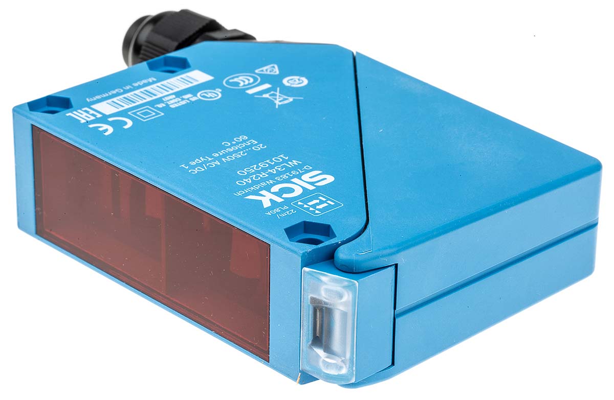 Sick Retro-reflective Photoelectric Sensor 0.03 → 22 m Detection Range Relay IP67 Block Style WL34-R240