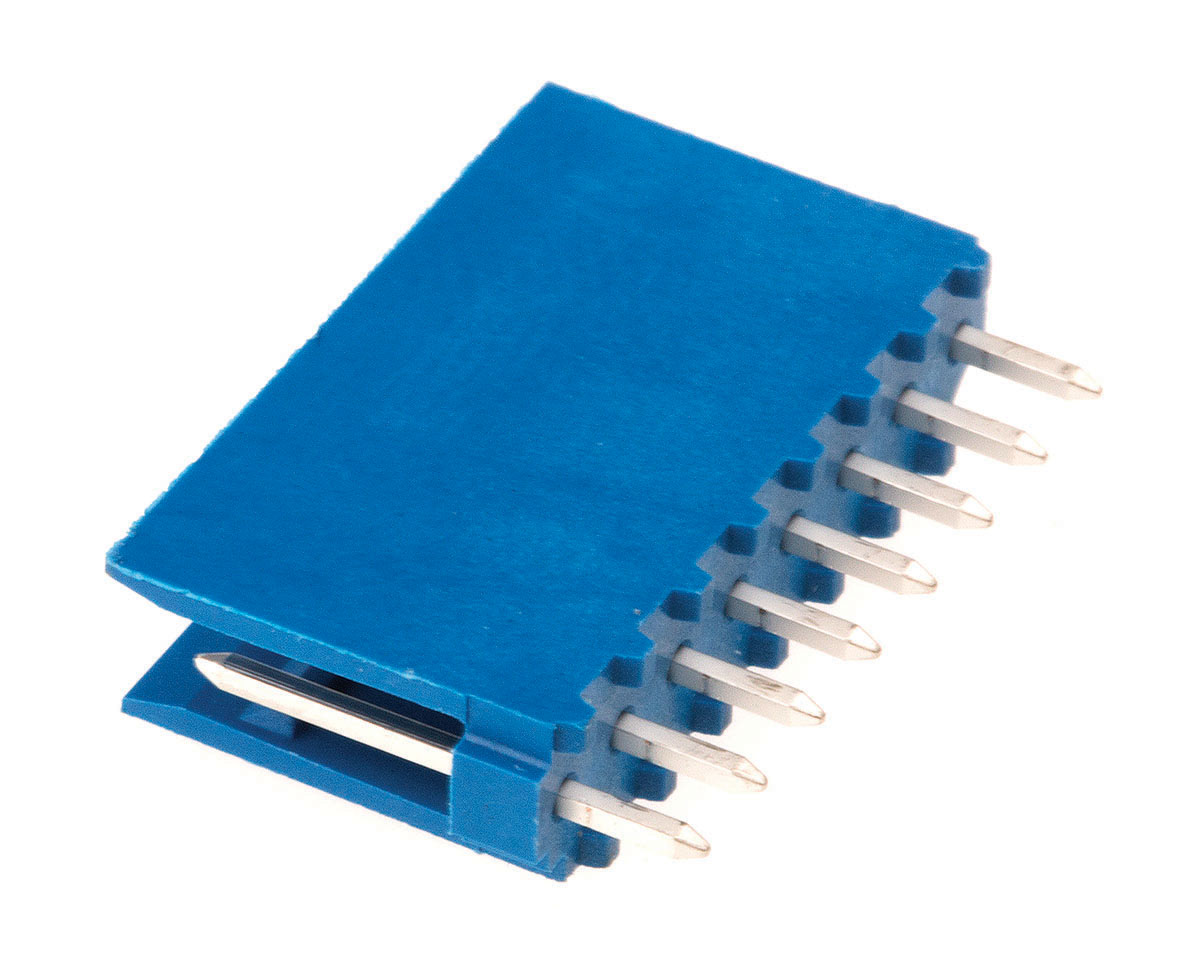 TE Connectivity AMPMODU HE14 Series Straight Through Hole PCB Header, 8 Contact(s), 2.54 mm Pitch, 1 Row, Shrouded