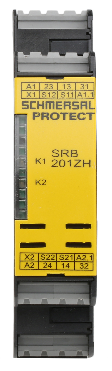 Schmersal PROTECT SRB SRB 201ZH 2 Auxiliary Contacts Safety Relay 24V dc, Dual-Channel 3 Safety Contacts