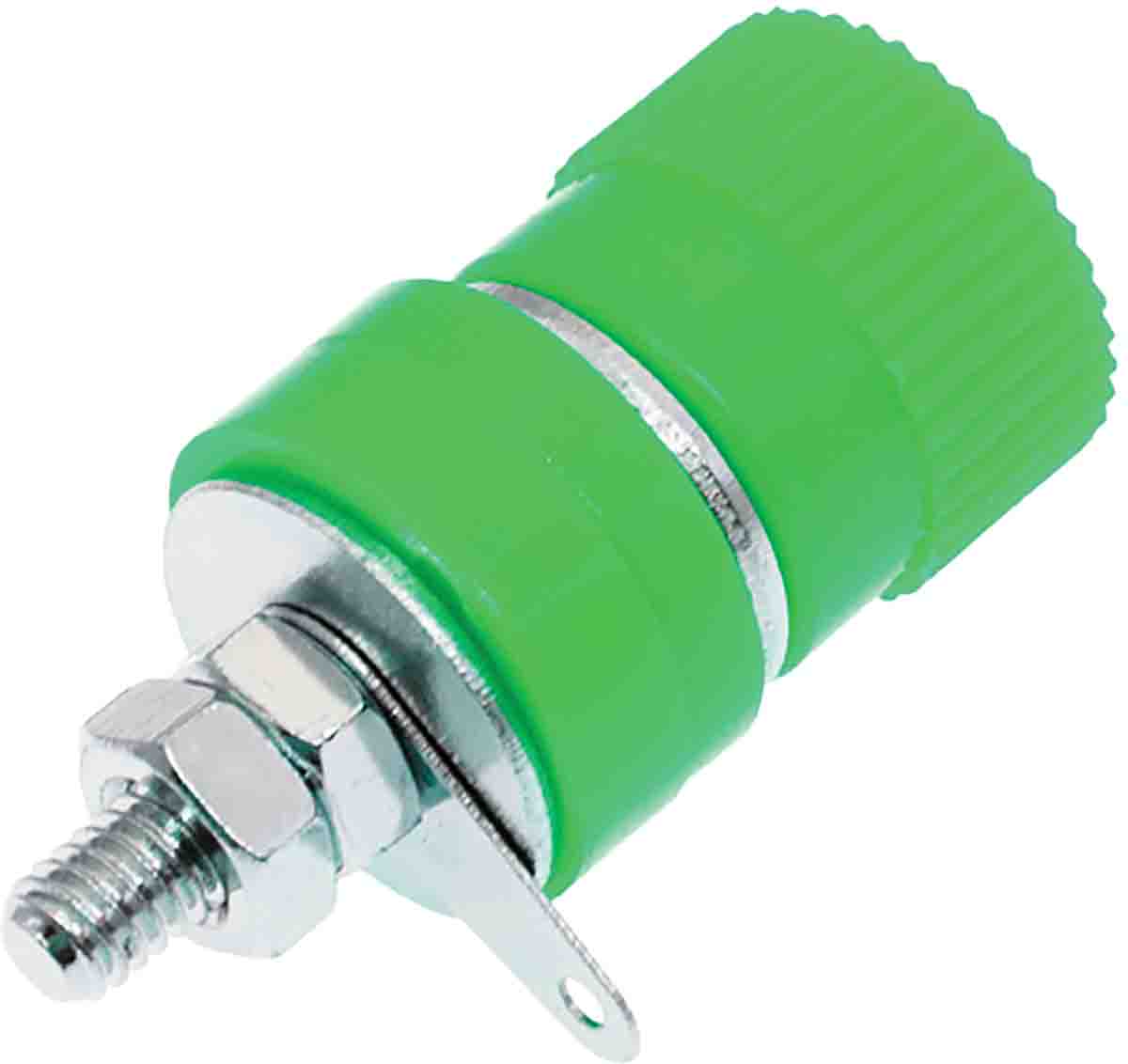 RS PRO Green Female Banana Socket, 4 mm Connector, Solder Termination, 24A, 30V, Nickel Plating