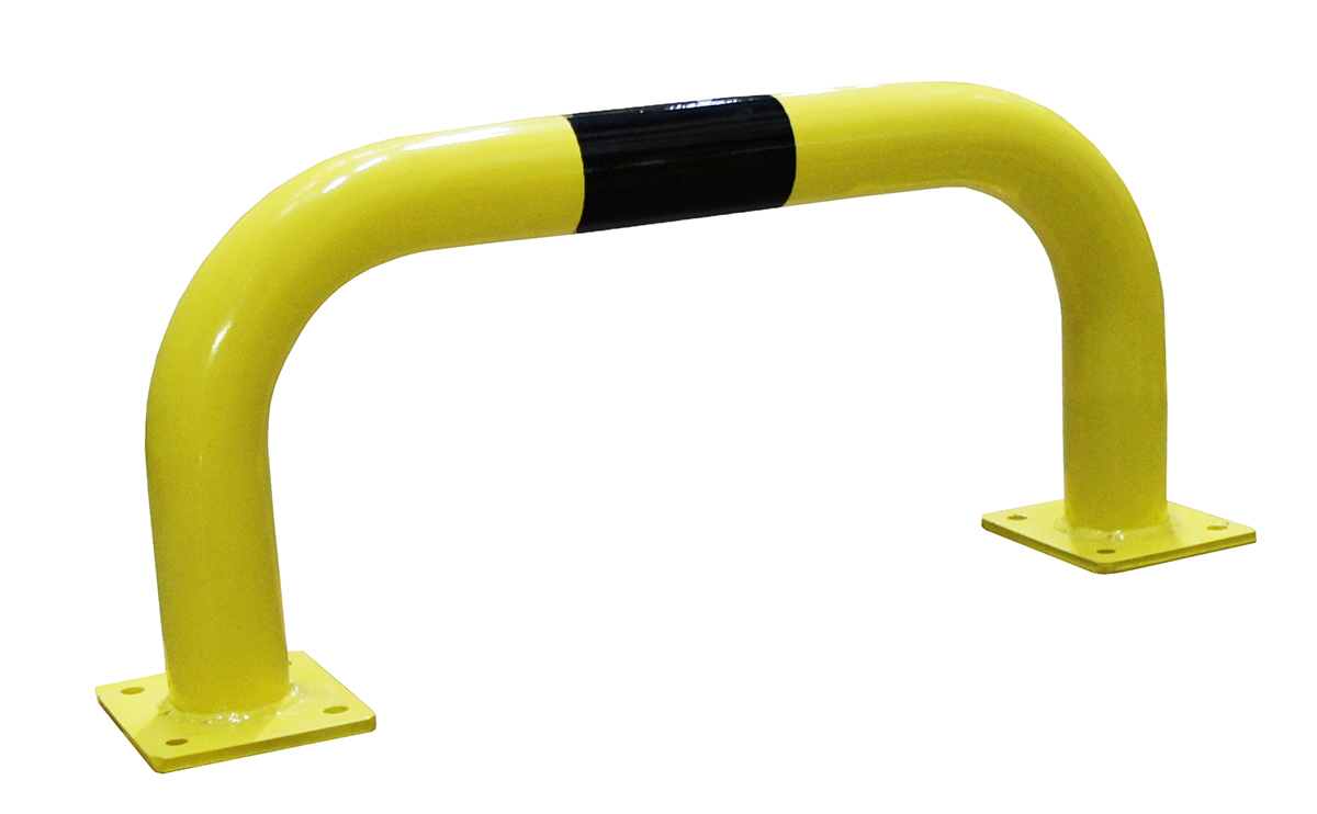RS PRO Black & Yellow Steel Protection Barrier