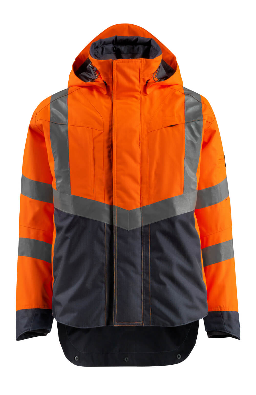 Mascot Workwear HARLOW Orange/Navy Unisex Hi Vis Jacket, XL