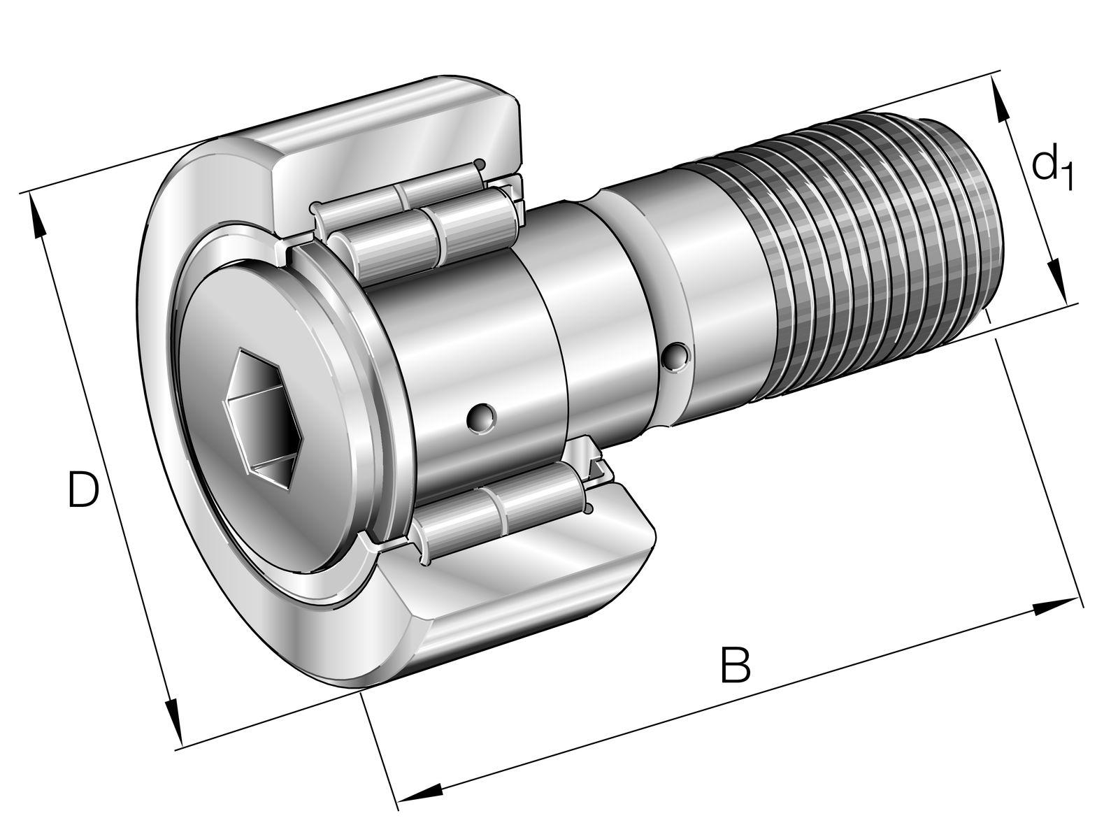 Stud Type Track Roller Track Roller NUKR40-A-NMT, 40mm OD