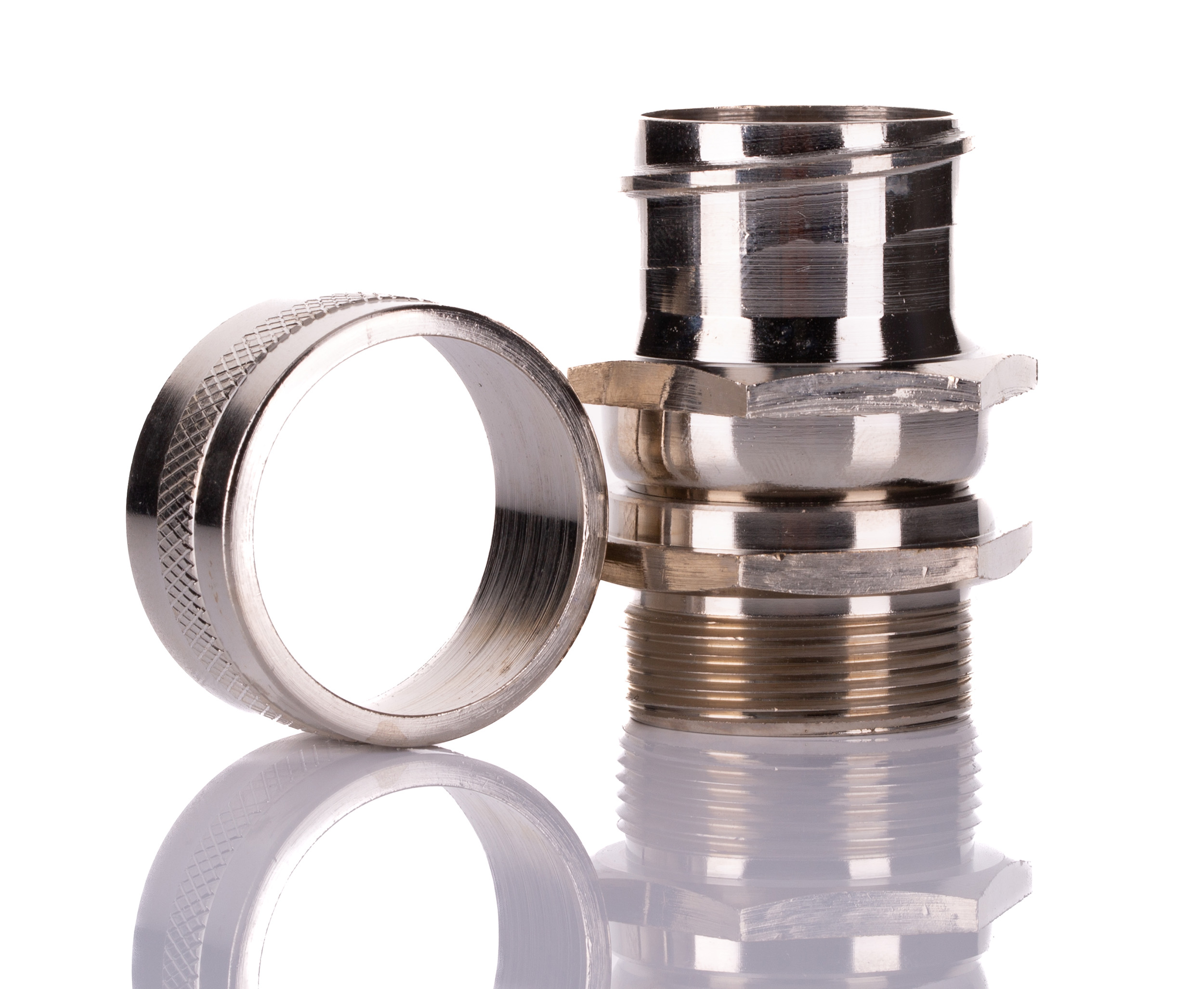 RS PRO Swivel, Conduit Fitting, 32mm Nominal Size, M32, Brass, Silver IP54 rating