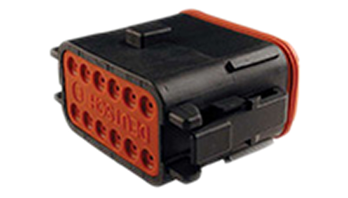 Deutsch, DT Automotive Connector Plug Grey Plug-In 12 Way, Crimp Termination DT06-12SB-CE06