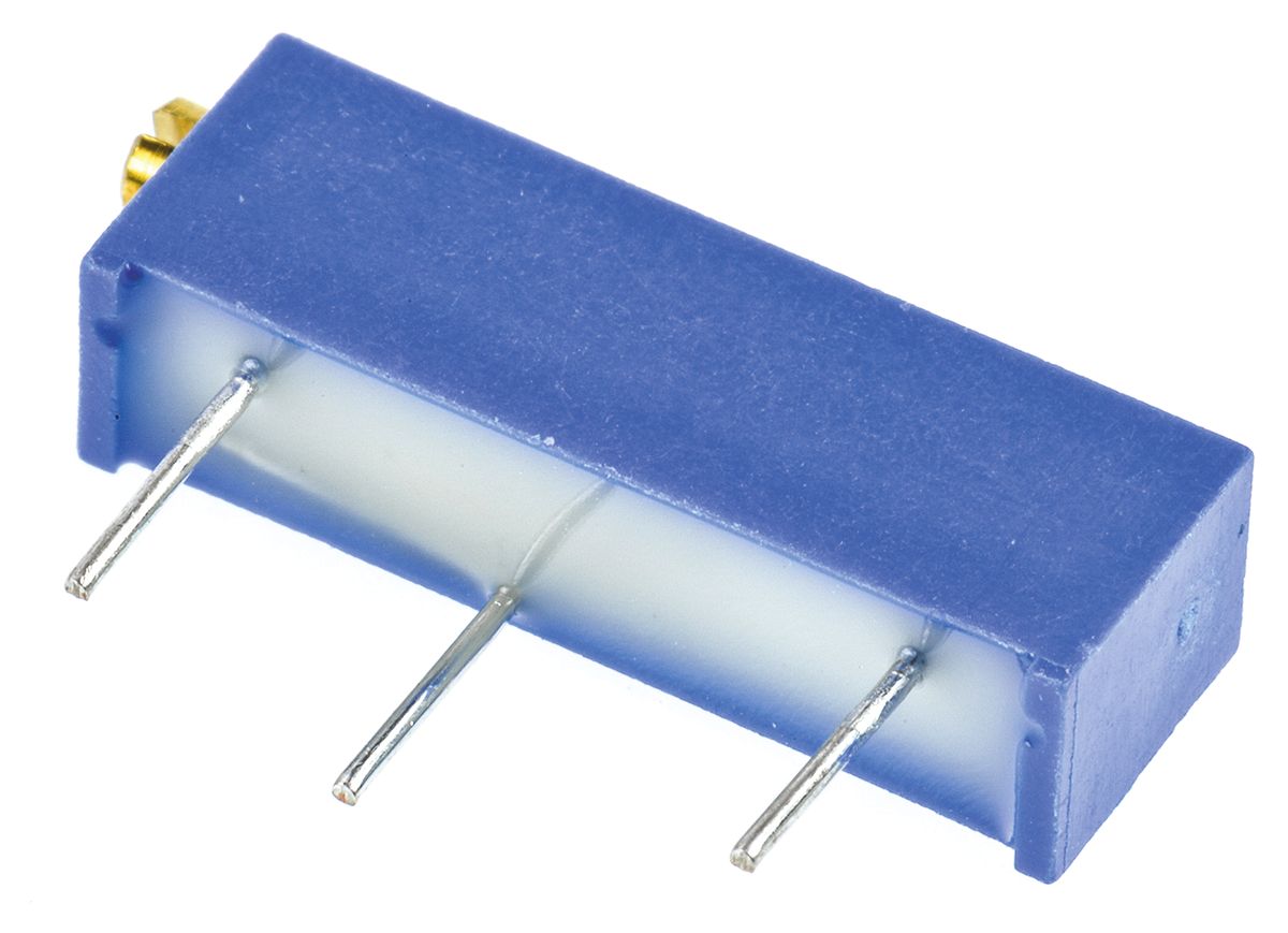 Vishay 43P Series 20-Turn Through Hole Trimmer Resistor with Pin Terminations, 50Ω ±10% 1/2W -100 → +200ppm/°C