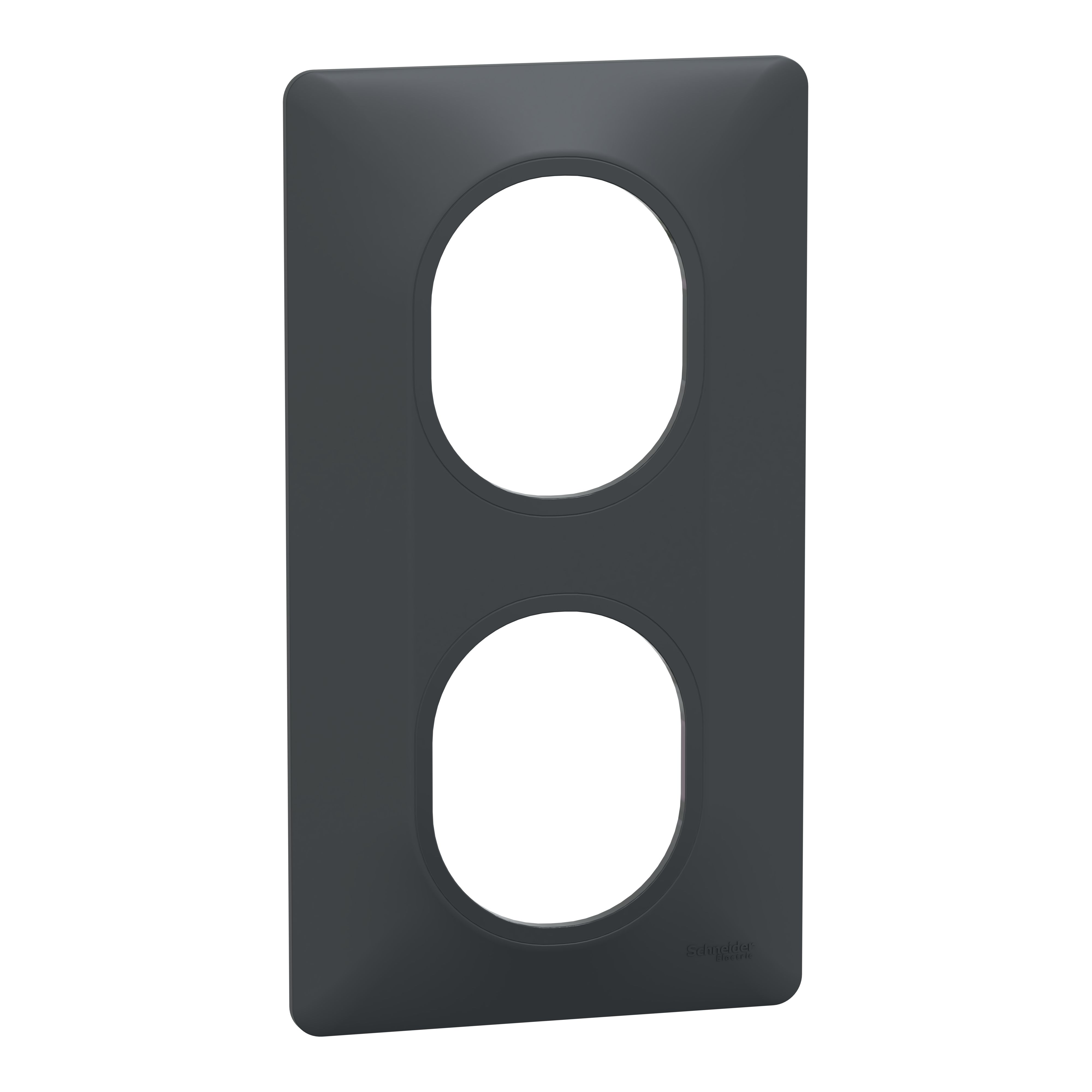 Schneider Electric Anthracite, 2 Gang, Ovalis C Series