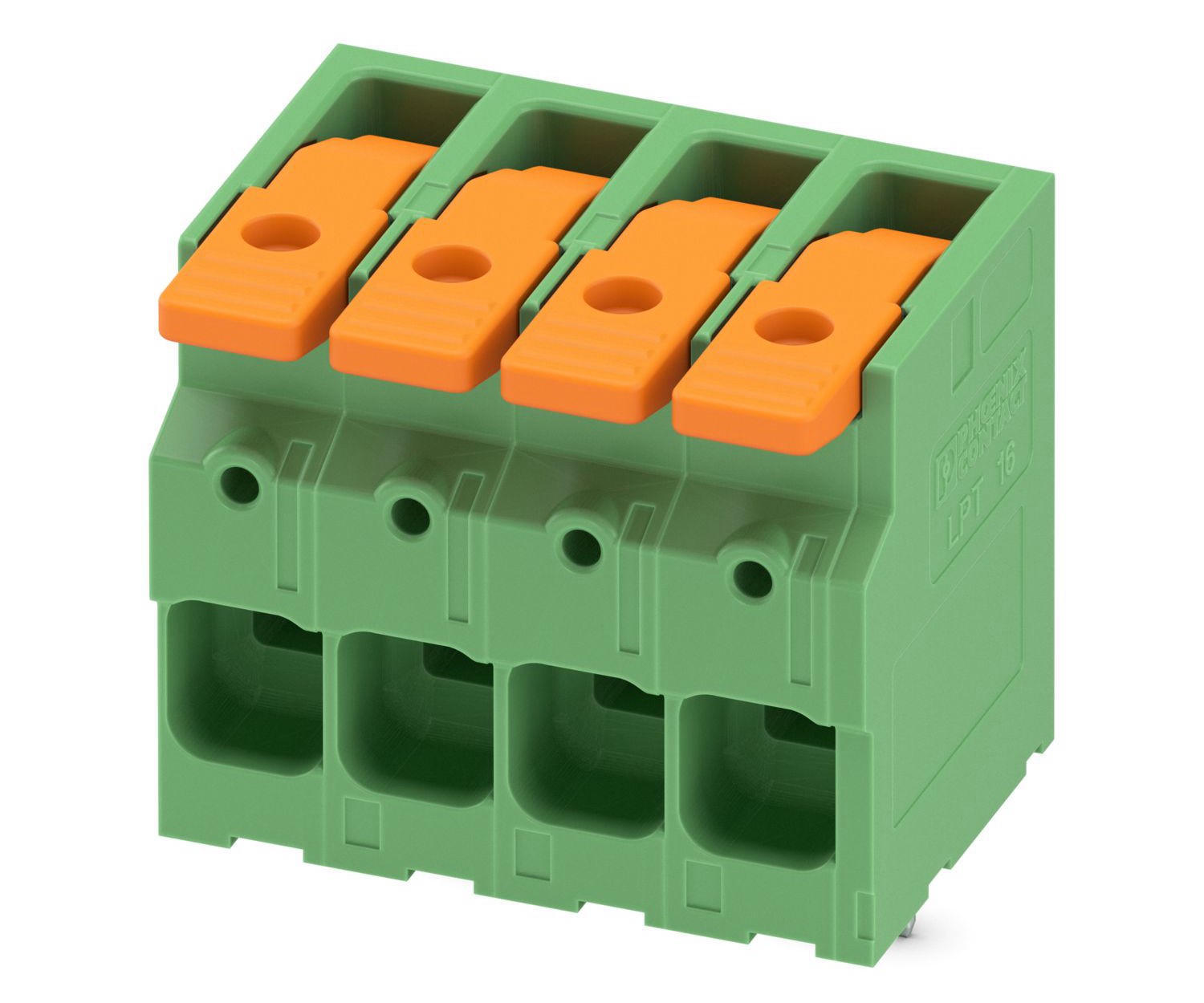 Phoenix Contact PCB Terminal Block, 4-Contact, 10mm Pitch, Through Hole Mount, 1-Row