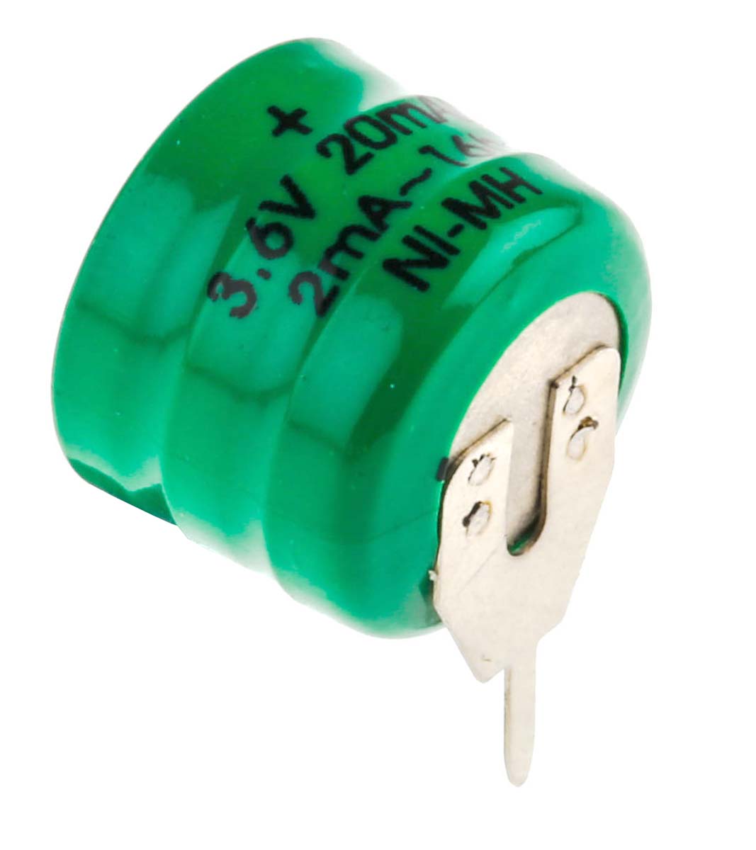RS PRO 3/V 20H 3.6V NiMH Button Rechargeable Battery, 20mAh