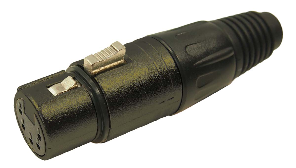 RS PRO Cable Mount XLR Connector, Female, 5 Way, Silver Plating