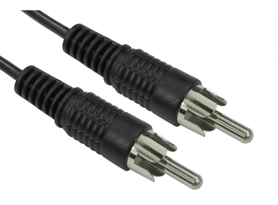 RS PRO Male RCA to Male RCA RCA Cable, Black, 5m