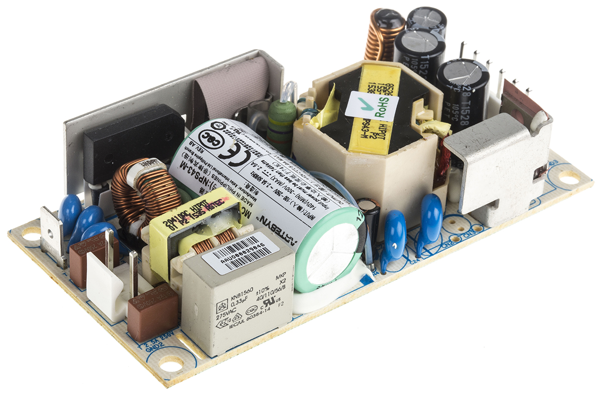 Artesyn Switching Power Supply, NPS43-M, 12V dc, 5A, 45W, 1 Output, 127 → 300 V dc, 90 → 264 V ac Input