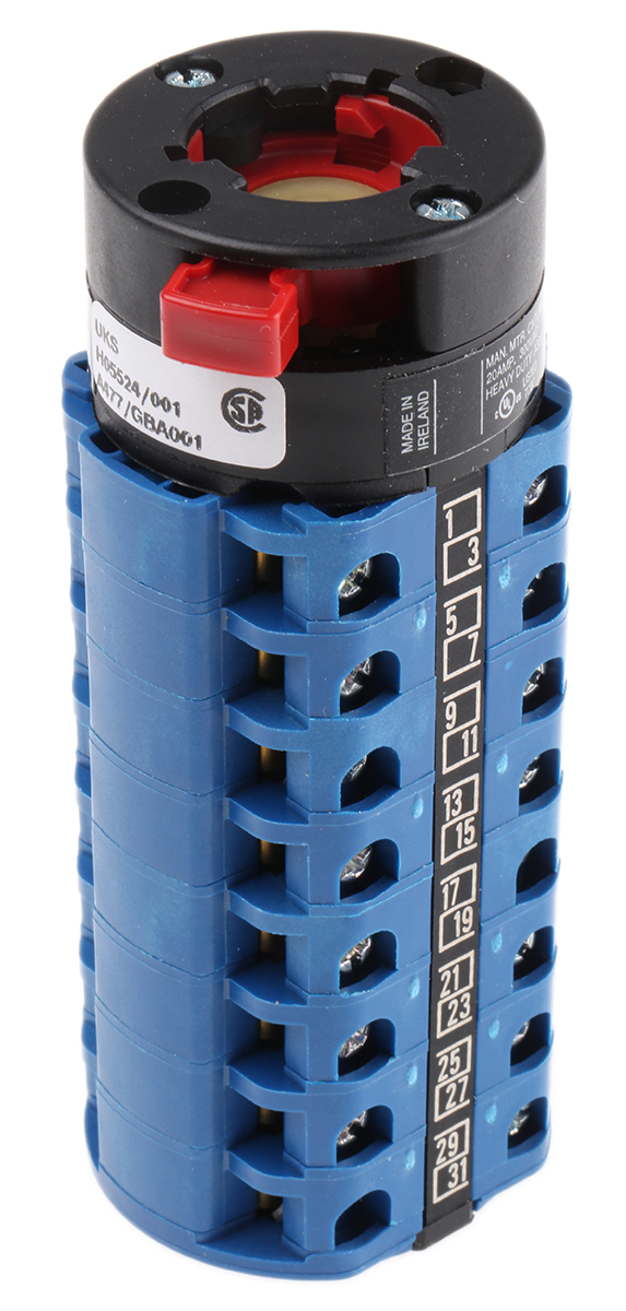 Kraus & Naimer, 4P 4 Position 60° Multi Step Cam Switch, 20A