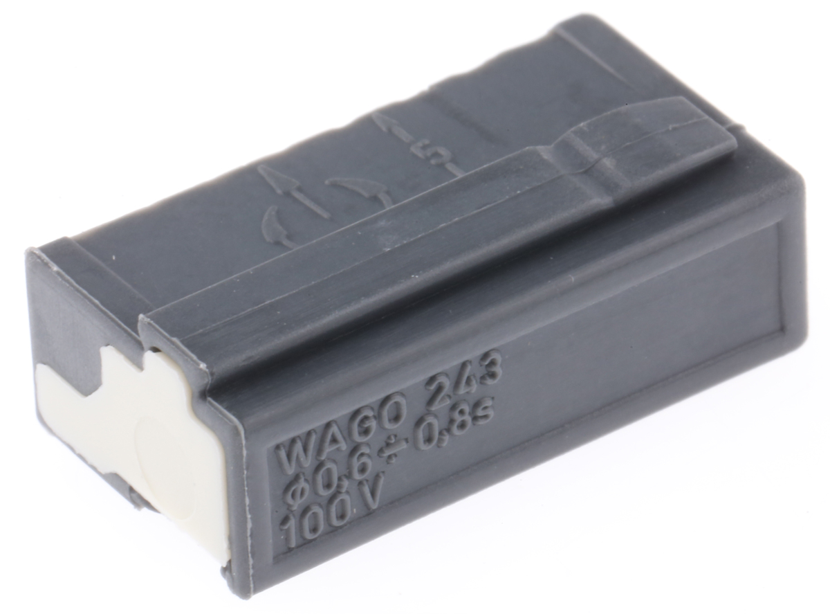 WAGO 243 MICRO PUSH WIRE Series Junction Box Connector, 8-Way, 6A, 22 → 20 AWG Wire, Push In Termination