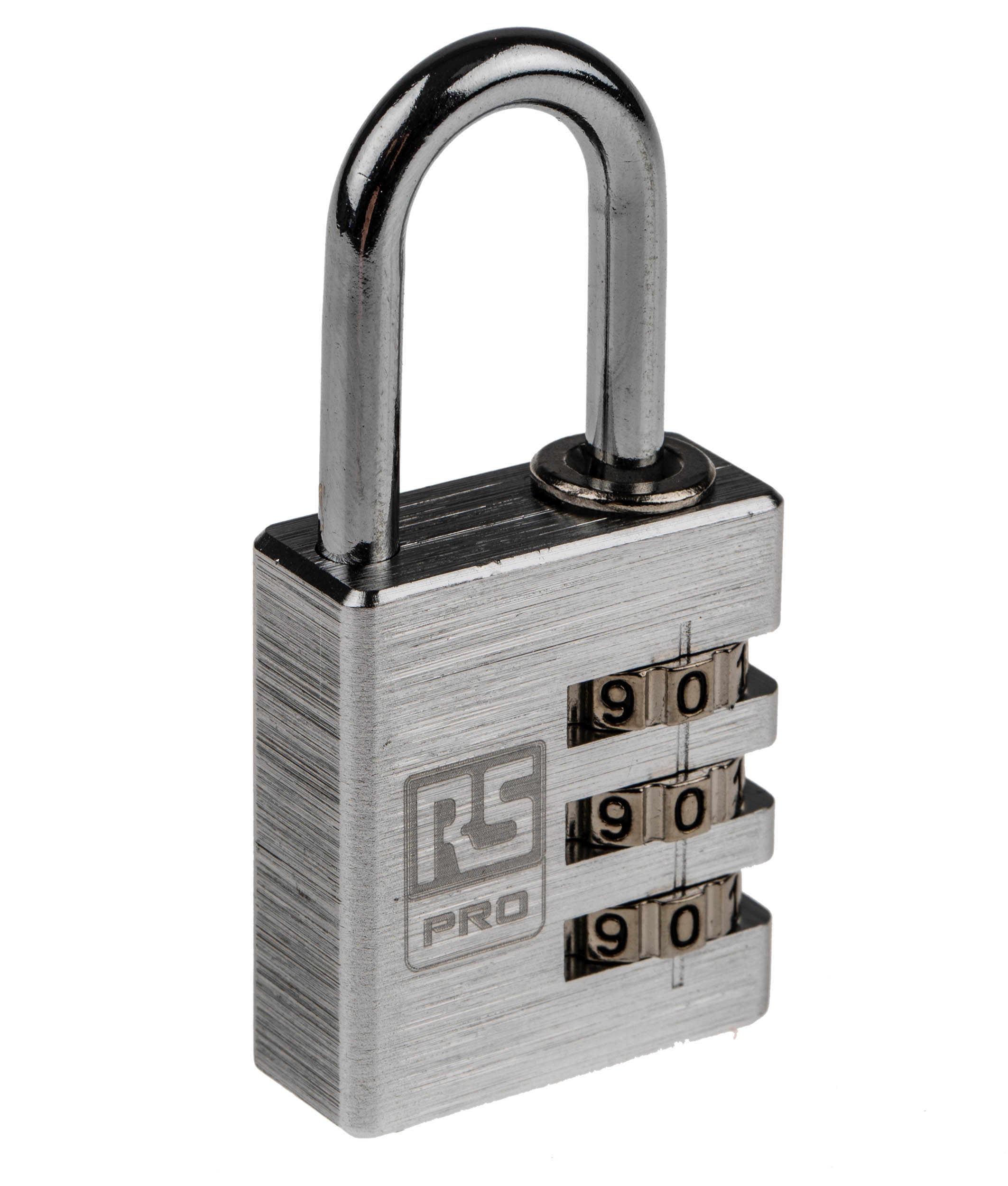 RS PRO Combination Aluminium Combination Padlock, 5mm Shackle, 30mm Body
