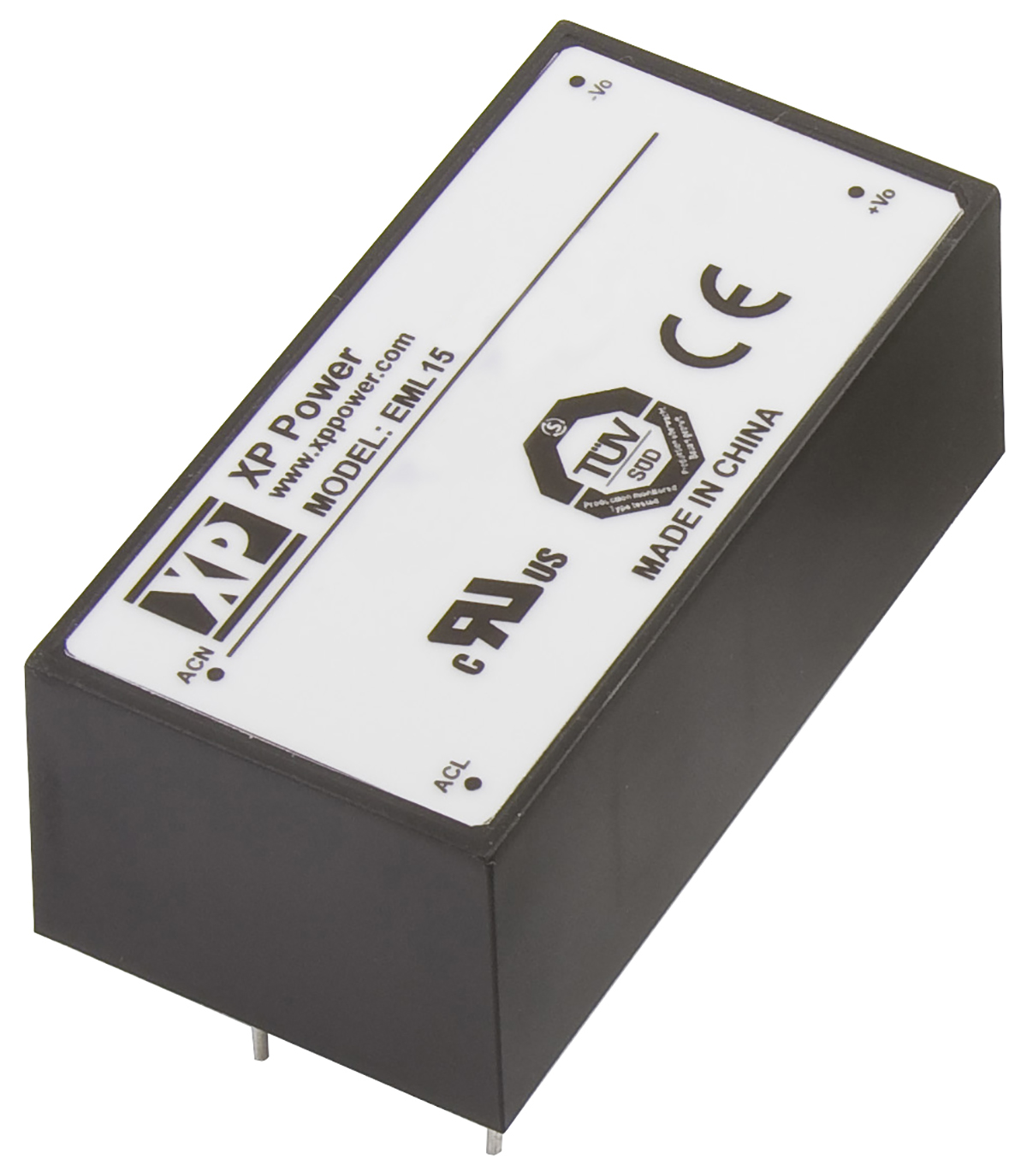 XP Power Switching Power Supply, EML15US24-E, 24V dc, 630mA, 15W, 1 Output, 120 → 370 V dc, 85 → 264 V ac