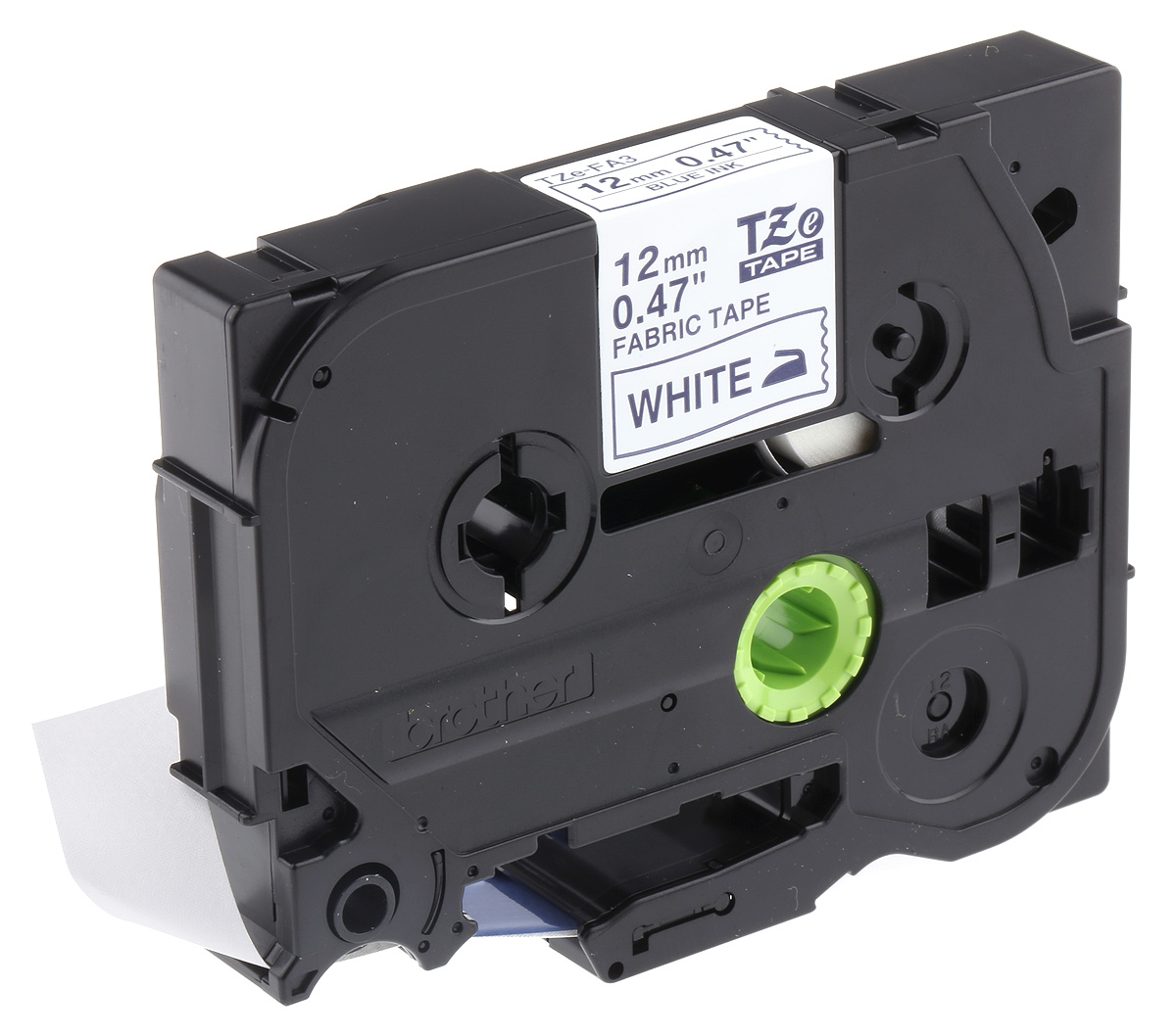 Brother Blue on White Label Printer Tape, 3 m Length, 12 mm Width