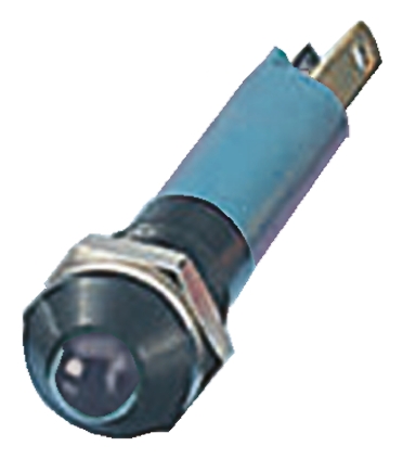 CML Innovative Technologies Blue Panel Mount Indicator, 24V, 8mm Mounting Hole Size, Solder Tab Termination, IP67