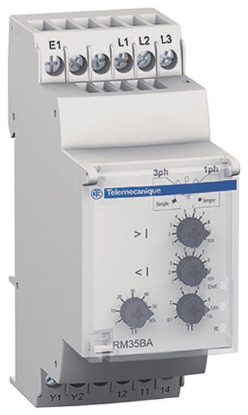 Schneider Electric Current, Phase Monitoring Relay, 1, 3 Phase, SPDT, DIN Rail