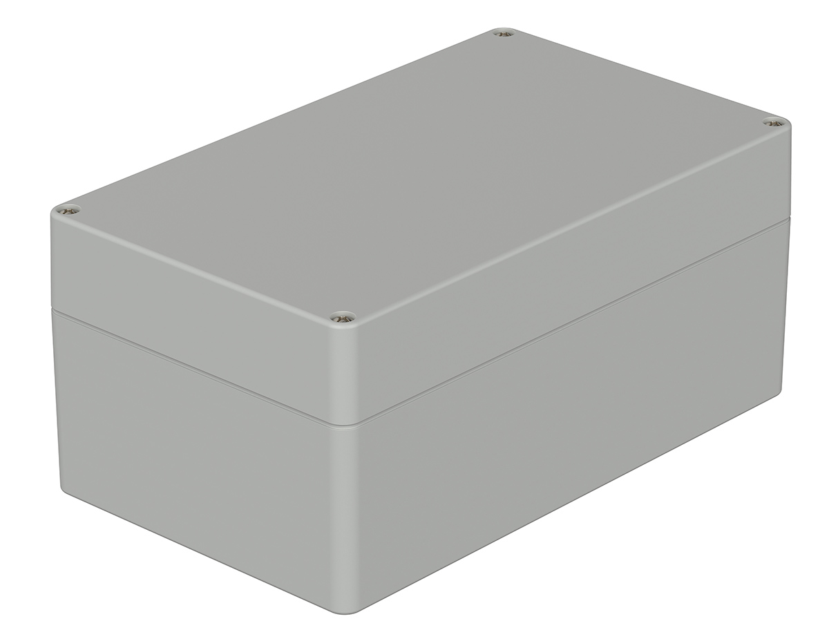 Bopla Euromas Series Light Grey Polycarbonate V0 Enclosure, IP66, IK07, Light Grey Lid, 200 x 120 x 90mm