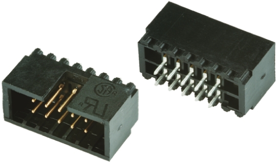 TE Connectivity AMP-LATCH Series Straight Through Hole PCB Header, 20 Contact(s), 2.54 mm Pitch, 2 Row, Shrouded