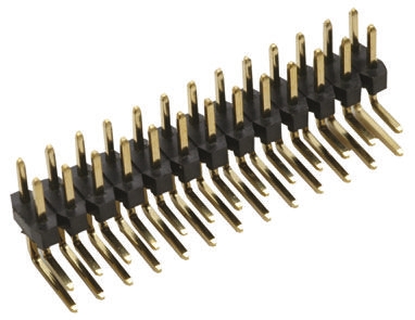 HARWIN M22 Series Right Angle Through Hole Pin Header, 40 Contact(s), 2 mm Pitch, 2 Row, Unshrouded