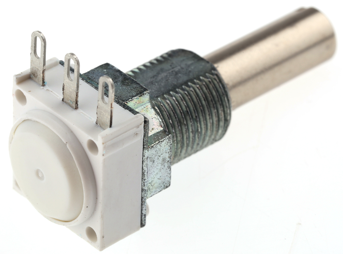 Vishay P11S 5kΩ Rotary Potentiometer 1-Gang Panel Mount, P11S1V0FLSY00502KL