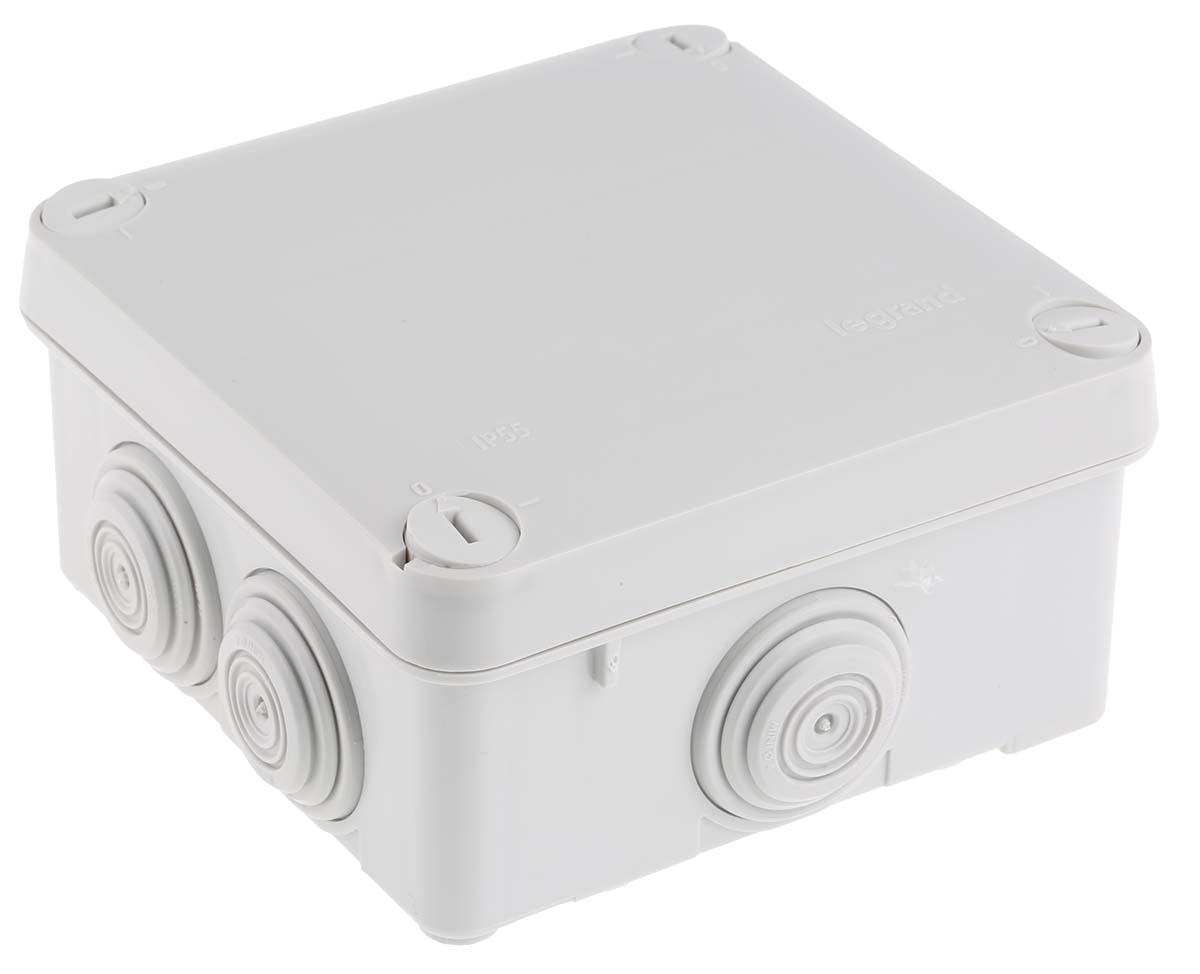 Legrand Plexo Series Grey Junction Box, IP55, 105 x 105 x 55mm