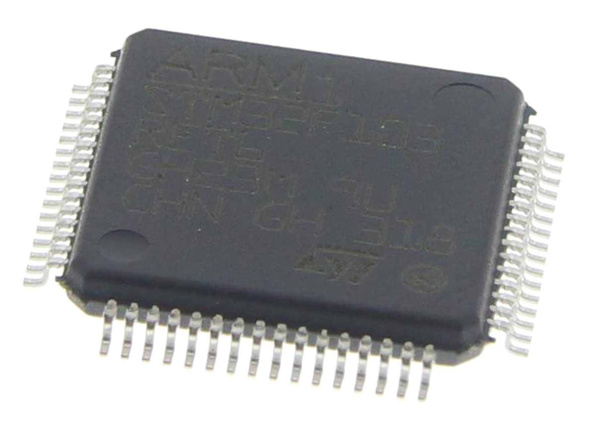 STMicroelectronics STM32F103RET6, 32 bit ARM Cortex M3, STM32F103RE Microcontroller, 72 MHz, 512kB FLASH, 64-Pin LQFP