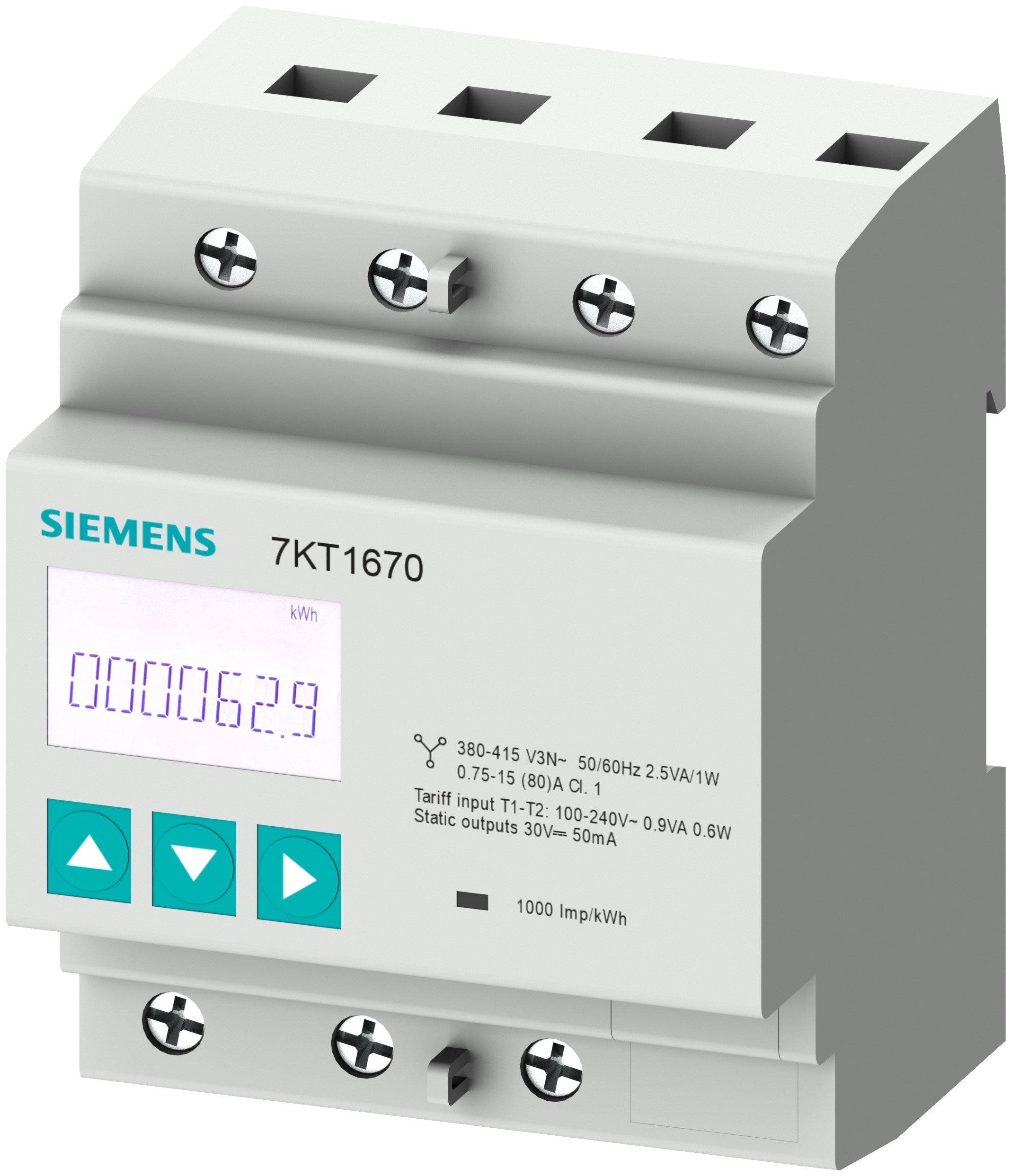Siemens 3 Phase LCD Energy Meter