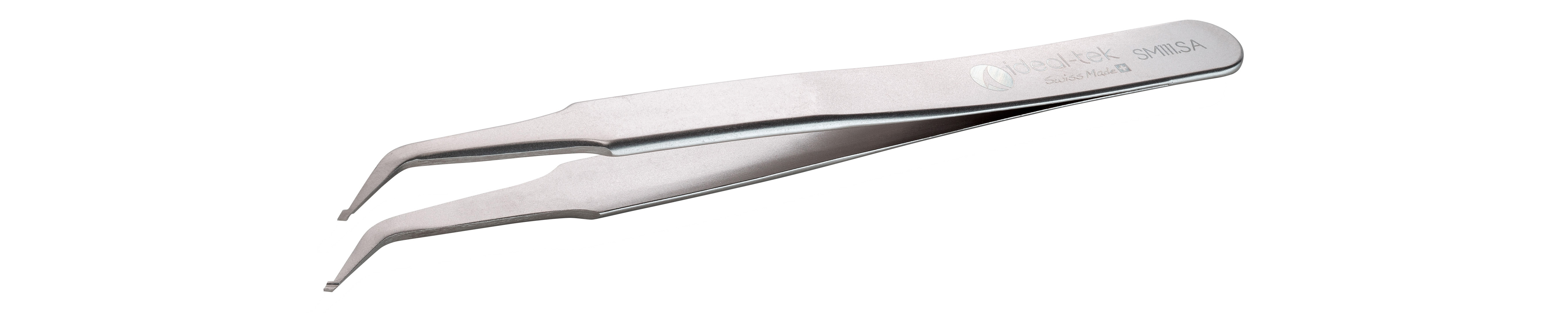 ideal-tek 120 mm, Stainless Steel, Grooved, Tweezers