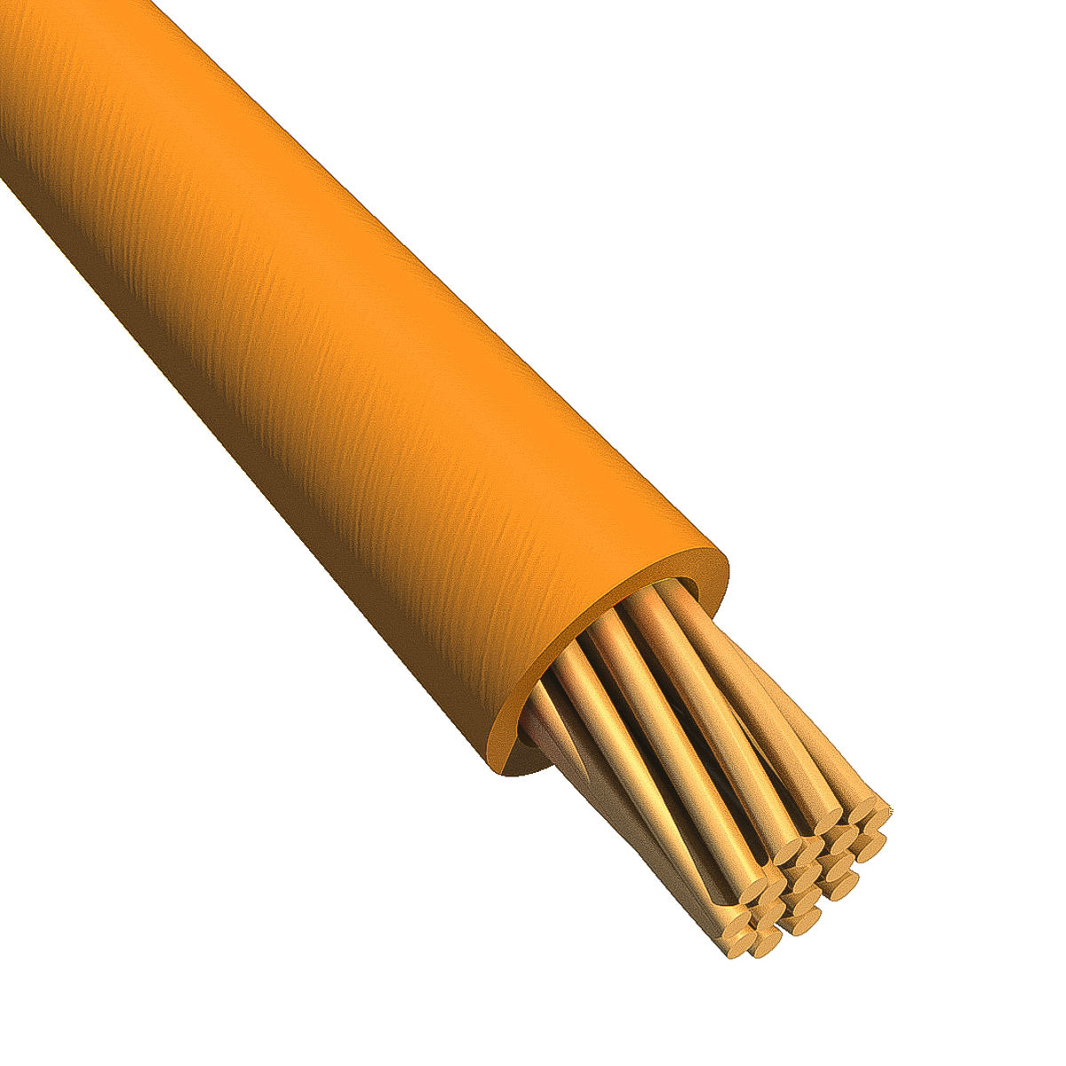 Alpha Wire Ecogen Ecowire Series Orange 0.33 mm² Hook Up Wire, 22 AWG, 7/0.25 mm, 305m, MPPE Insulation, 6713 OR001