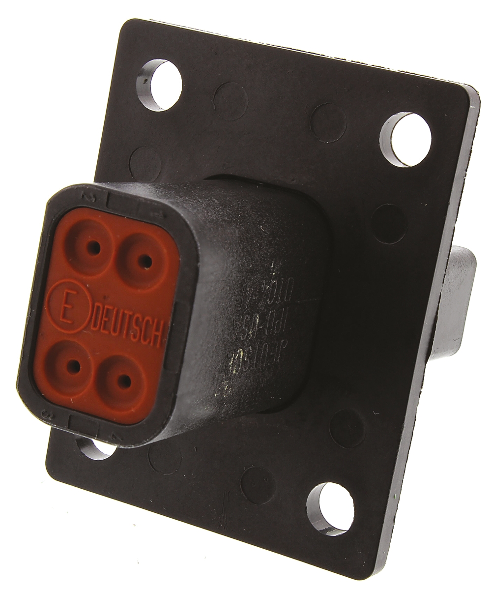 Deutsch, DT Automotive Connector Socket Panel Mount 4 Way DT04-4P-CL06