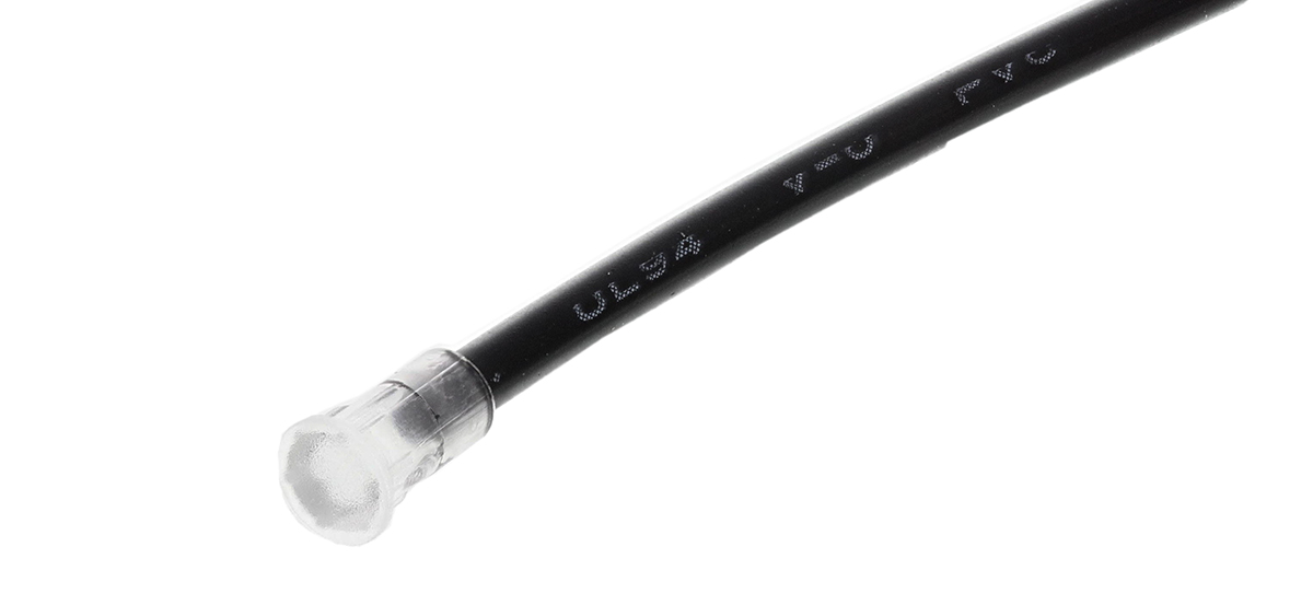 FLPV6.0-SG Bivar, PCB Mounted Flexible LED Light Pipe, Clear Round Lens, Green LED included