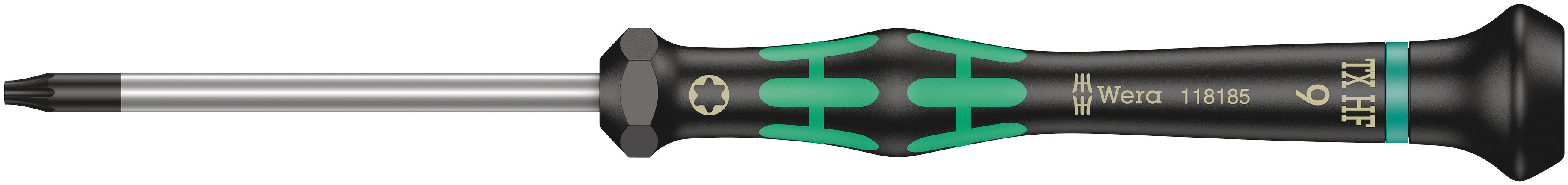 Wera Torx Precision Screwdriver, T9 Tip, 60 mm Blade, 157 mm Overall