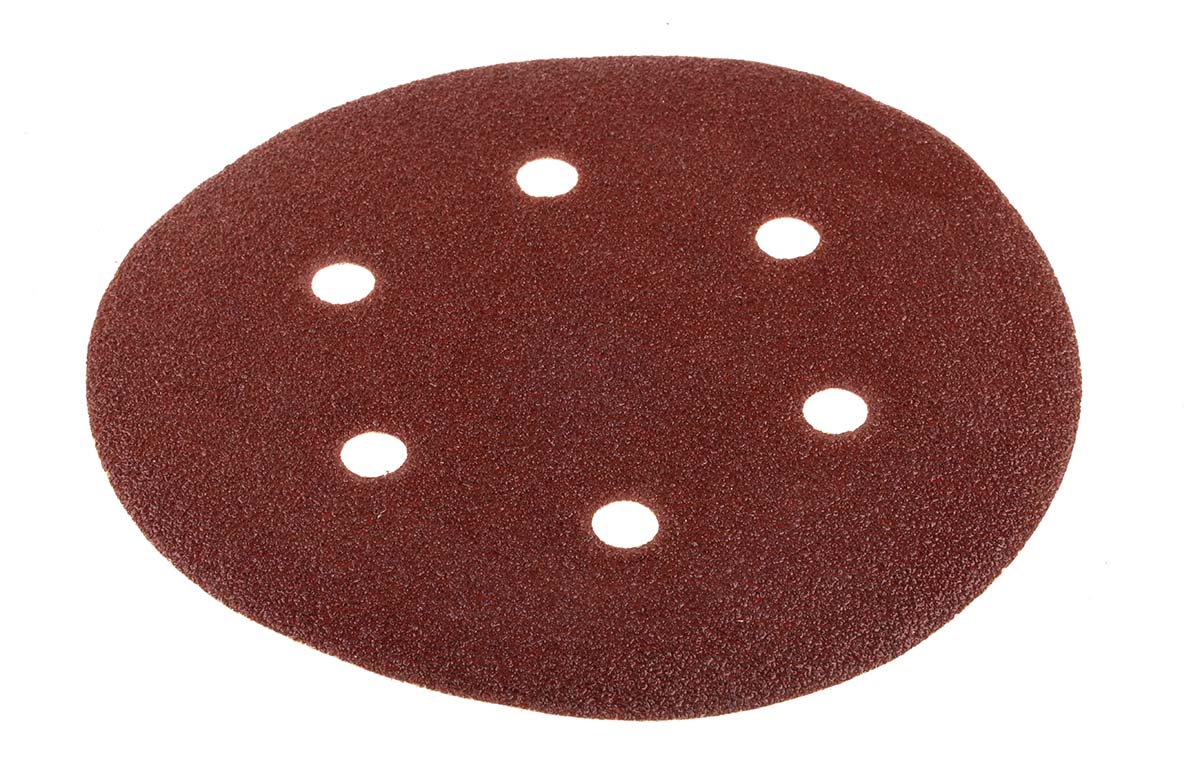 RS PRO Aluminium Oxide Sanding Disc, 150mm x 1mm Thick, 60+ Grade, P60 Grit, 25 in pack