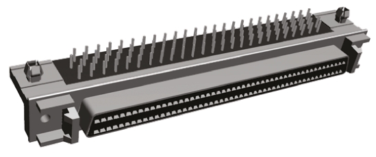 TE Connectivity Amplimite .050 III 100 Way Right Angle Through Hole D-sub Connector Socket, 1.27mm Pitch, with