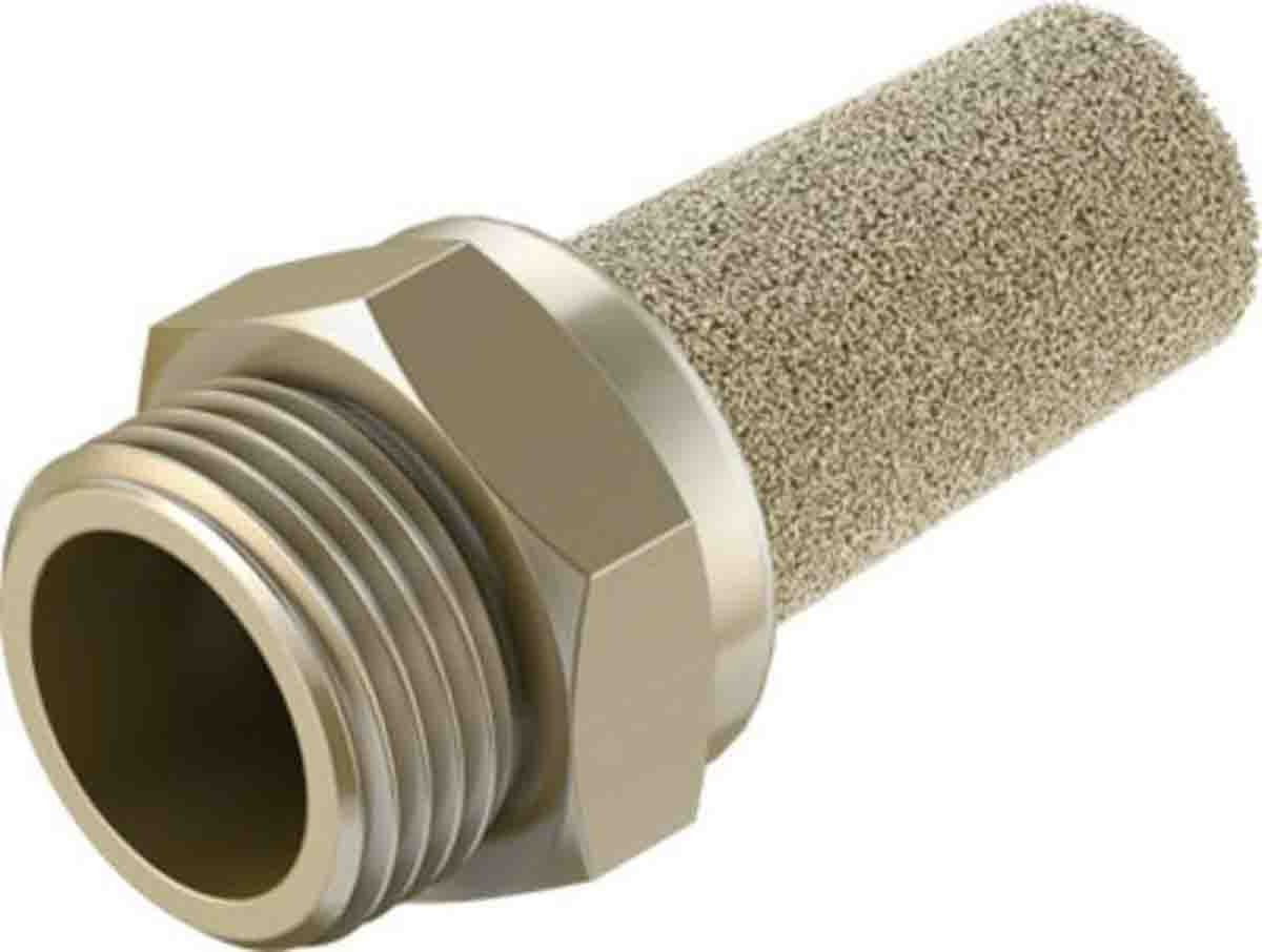 Festo AMTE Brass, Bronze 10bar Pneumatic Silencer, Threaded, NPT 3/8 Male