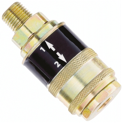 PCL Steel Male Pneumatic Quick Connect Coupling, R 1/2 Male Threaded