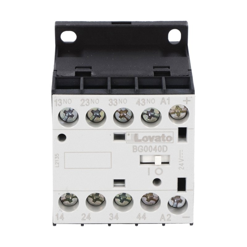 Lovato Orange BG Contactor Relay, 24 V dc Coil, 4-Pole, 10 A, 4NO, 690 V ac