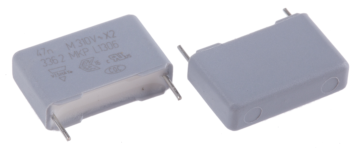 Vishay MKP 336 Polypropylene Film Capacitor, 310 V ac, 630 V dc, ±20%, 47nF, Through Hole