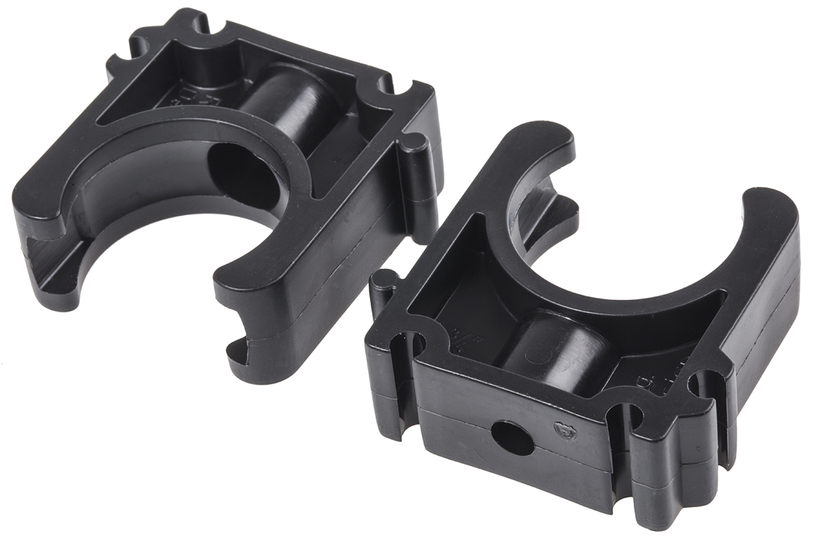 Georg Fischer PP Black Saddle Clamp 16mm x , 6mm