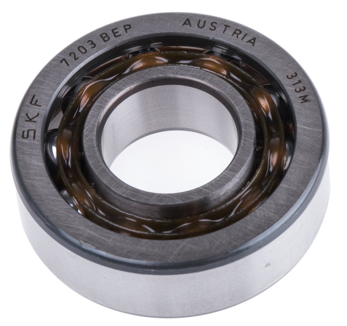 SKF 7203 BEP 1 Row Ball Bearing - 17 mm ID, 40 mm OD 12 mm Race Width