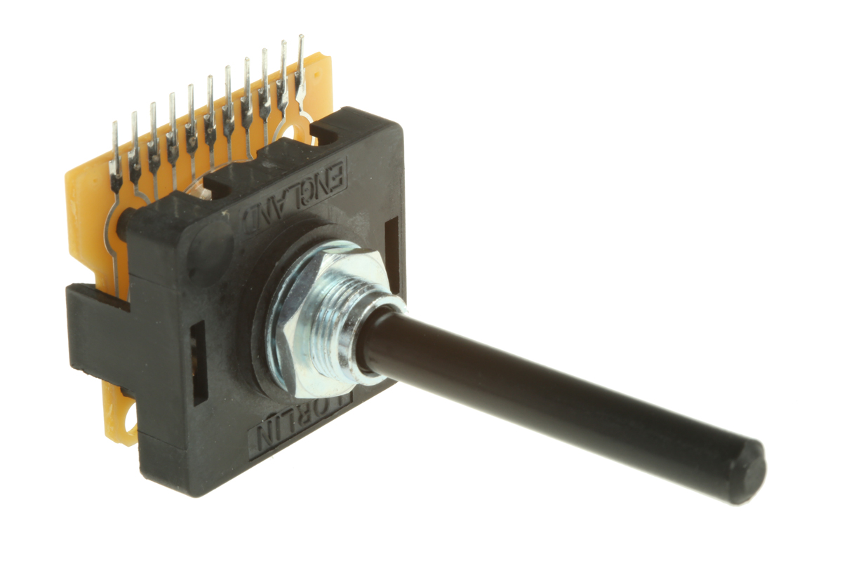 APEM, 10 Position SP10T Rotary Switch, 500 mA @ 250 V ac, Through Hole