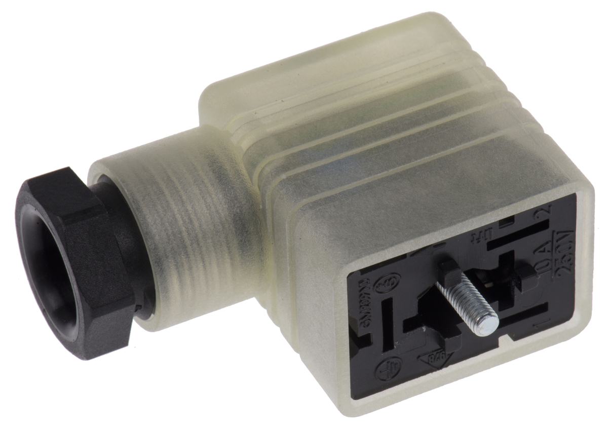 Hirschmann GML 2P+E DIN 43650 B, Female Solenoid Valve Connector with Indicator Light, 120 V ac/dc Voltage