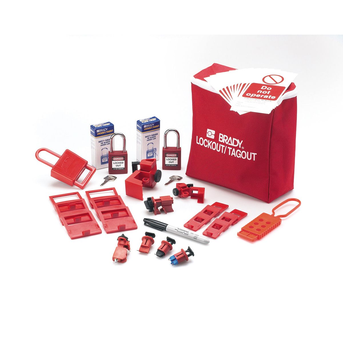 Brady Black, Blue Lockout Tagout Kits