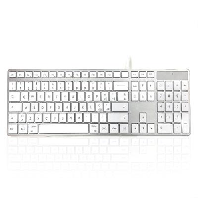 Ceratech 301C MAC Wired USB Mac Keyboard, QWERTY, White