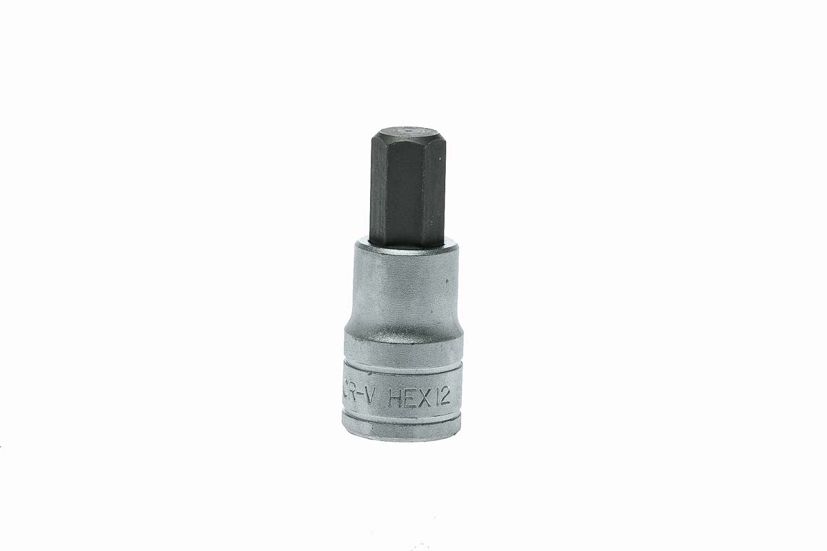 Teng Tools 1/2 in Drive Bit Socket, Hex Bit, 12mm