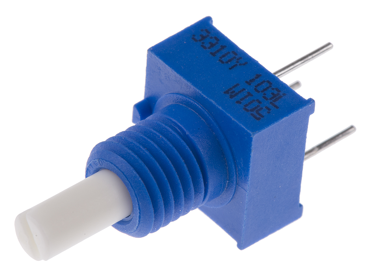 Bourns 3310 10kΩ Rotary Potentiometer 1-Gang, Panel Mount (Through Hole), 3310Y-001-103L